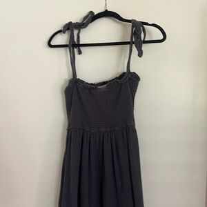 CJLA Navy Linen Midi Dress